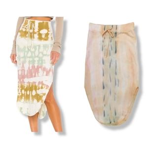 NEW YOUNG FABULOUS & BROKE Tie Dye Gigi Knit Skirt Size XS